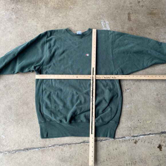 VINTAGE 80S CHAMPION REVERSE WEAVE GREEN CREWNECK SWEATSHIRT XXL - Picture 4 of 4